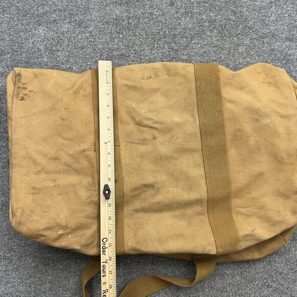 Rothco Canvas Duffel Bag Army Style Tan Heavy Duty 24x15 Large Carry All Tote - Picture 8 of 11